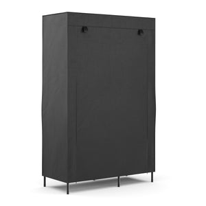 Faltschrank mit rollbaren Türen 105 x 168 cm schwarz