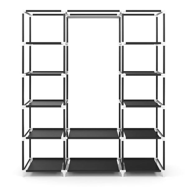 Faltschrank mit rollbaren Türen, schwarz