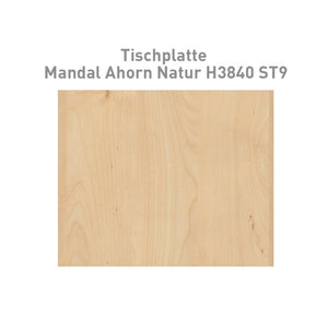 Bureau Contini hvb 1,6 x 0,8 m érable naturel / cadre blanc R