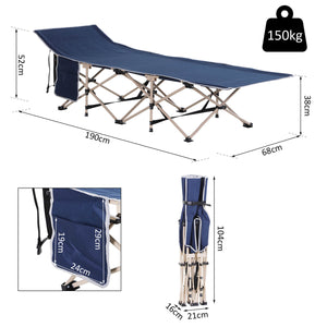 Feldbett Campingliege Klappbett faltbar 190x68x52cm