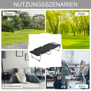 Feldbett Campingliege Klappbett inkl. Kissen 183x66x33cm