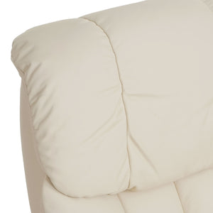 Fernsehsessel MCA Calgary 2 Echtleder 150kg creme, walnussfarben