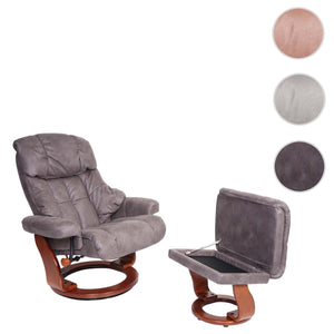 Fernsehsessel MCA Calgary XXL 180kg belastbar Textil dunkelgrau