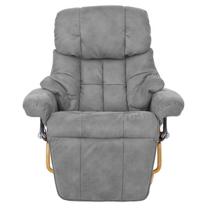Fernsehsessel MCA Stoff/Textil 150kg - hellgrau naturbraun