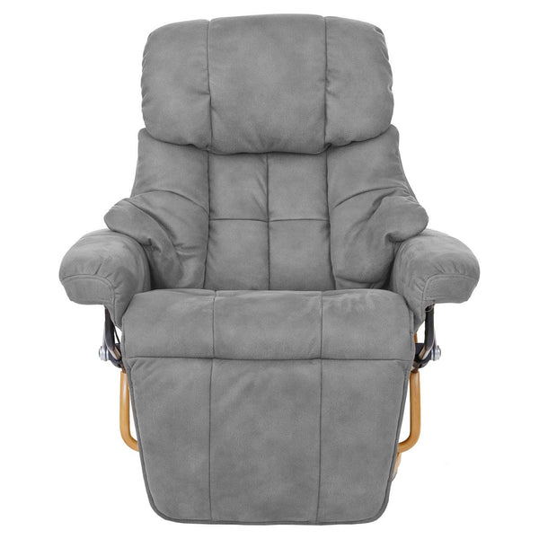 Fernsehsessel MCA Stoff/Textil 150kg - hellgrau naturbraun