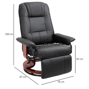 Fernsehsessel Relaxsessel 360° drehbar Schwarz