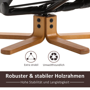 Fernsehsessel Relaxsessel verstellbar mit Hocker schwarz