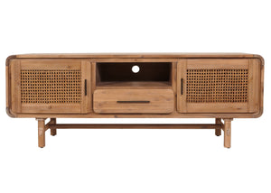 Fernsehtisch Lowboard Rattan Akazie Massivholz 160cm
