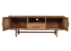 Fernsehtisch Lowboard Rattan Akazie Massivholz 160cm