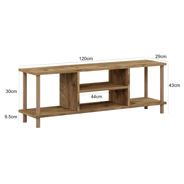 Fernsehtisch Ærøskøbing mit 2 Ablagefächern 43x120x29cm