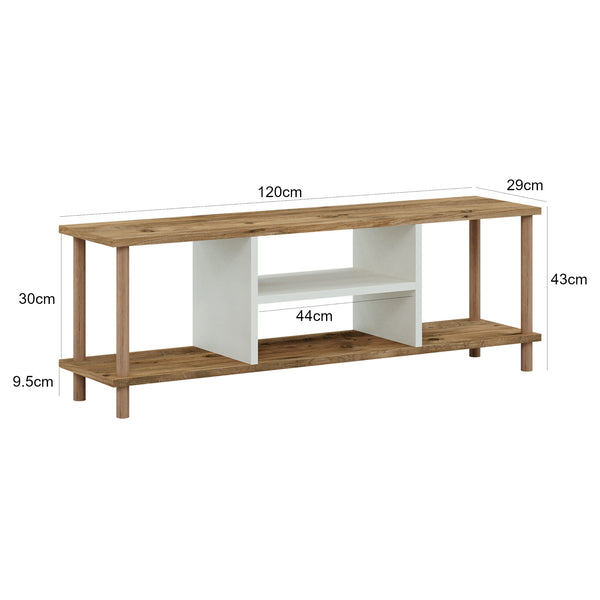 Fernsehtisch Ærøskøbing mit 2 Ablagefächern 43x120x29cm