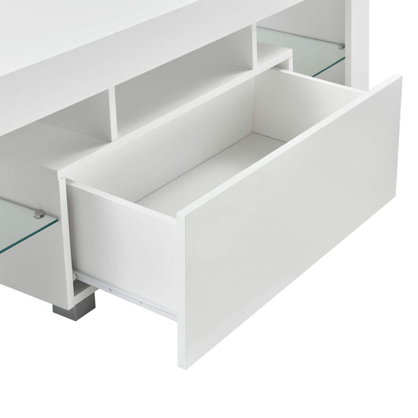 LED Fernsehtisch Grimsey 130x40x38 cm mit Schublade