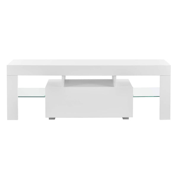 LED Fernsehtisch Grimsey 130x40x38 cm mit Schublade