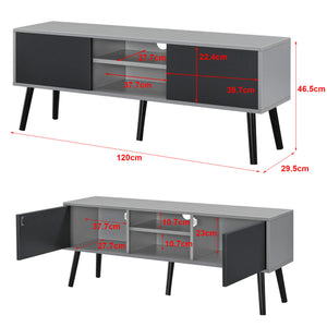 Fernsehtisch Eskilstuna 120 x 29.5 x 46.5 cm mit 2 Schranktüren