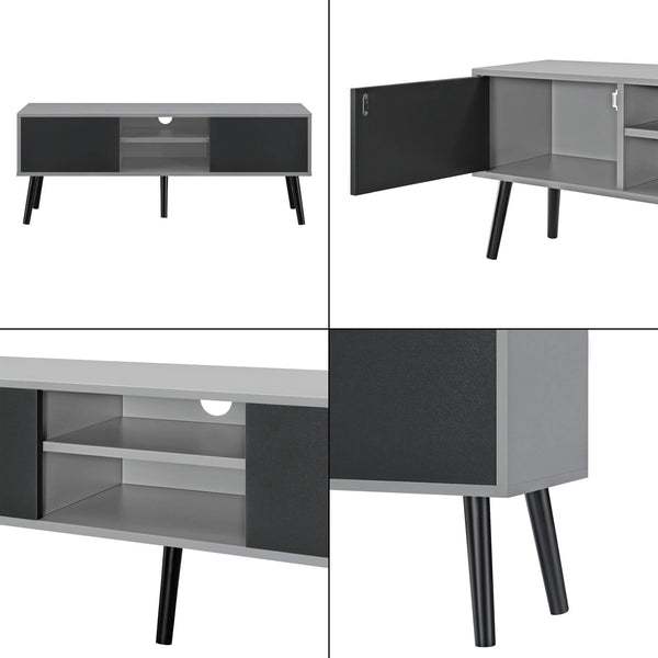 Fernsehtisch Eskilstuna 120 x 29.5 x 46.5 cm mit 2 Schranktüren