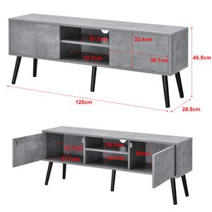 Fernsehtisch Eskilstuna 120 x 29.5 x 46.5 cm mit 2 Schranktüren