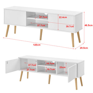 Fernsehtisch Eskilstuna 120 x 29.5 x 46.5 cm mit 2 Schranktüren
