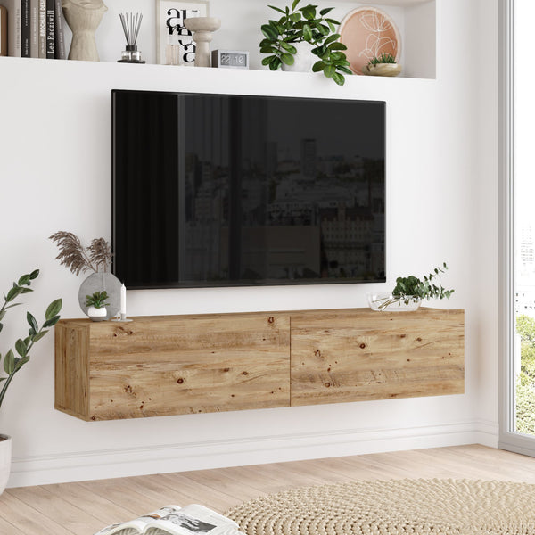 Fernsehtisch Lapinlahti 140x31.5x29.5cm Eiche rustikal