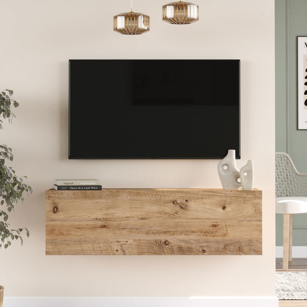 Fernsehtisch Lapinlahti 100x31.5x29.5cm Eiche rustikal