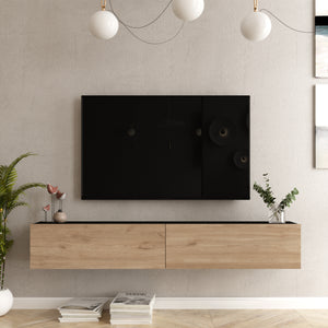 Fernsehtisch Lapinlahti 180x31.5x29.5cm Schwarz Eiche