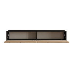 Fernsehtisch Lapinlahti 180x31.5x29.5cm Schwarz Eiche