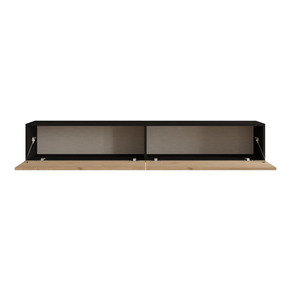 Fernsehtisch Lapinlahti 180x31.5x29.5cm Schwarz Eiche