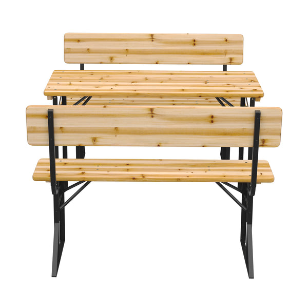 Festbank Bierzeltgarnitur Holz 119 x 45 cm