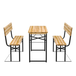 Festbank Bierzeltgarnitur Holz 119 x 45 cm