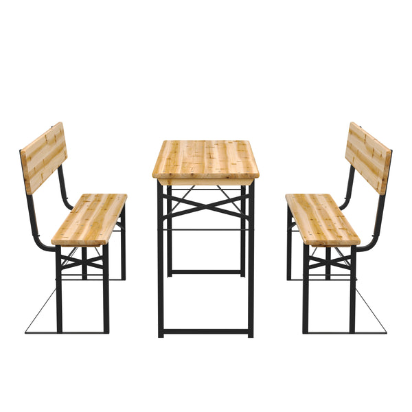 Festbank Bierzeltgarnitur Holz 119 x 45 cm