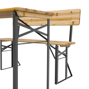 Festbank Bierzeltgarnitur Holz 119 x 45 cm