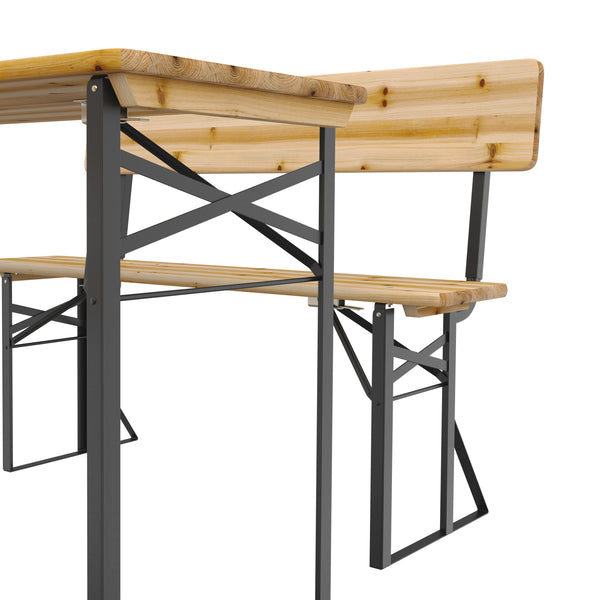 Festbank Bierzeltgarnitur Holz 119 x 45 cm