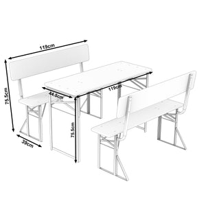 Festbank Bierzeltgarnitur Holz 119 x 45 cm