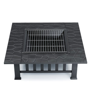 Feuerschale ERIS mit Grillrost 81 x 81 cm