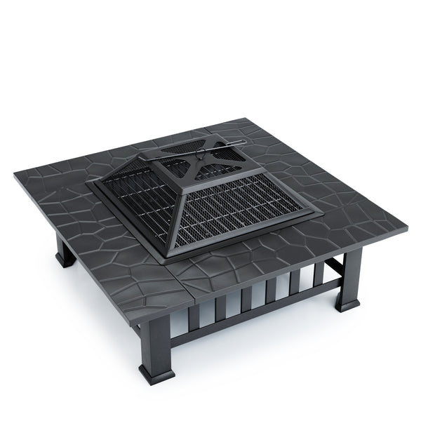 Feuerschale ERIS mit Grillrost 81 x 81 cm