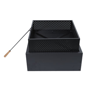 Feuerschale eckig 55 x 55 x 22 cm