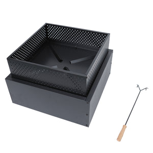 Feuerschale eckig 55 x 55 x 22 cm