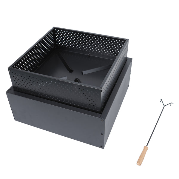 Feuerschale eckig 55 x 55 x 22 cm