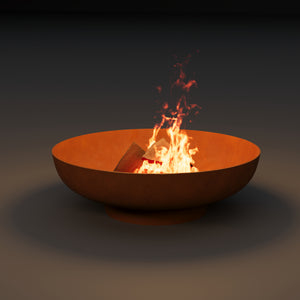 Feuerschale mit Ringsockel D: 70 cm rostig