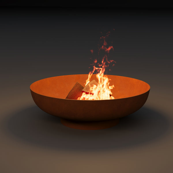 Feuerschale mit Ringsockel D: 70 cm rostig