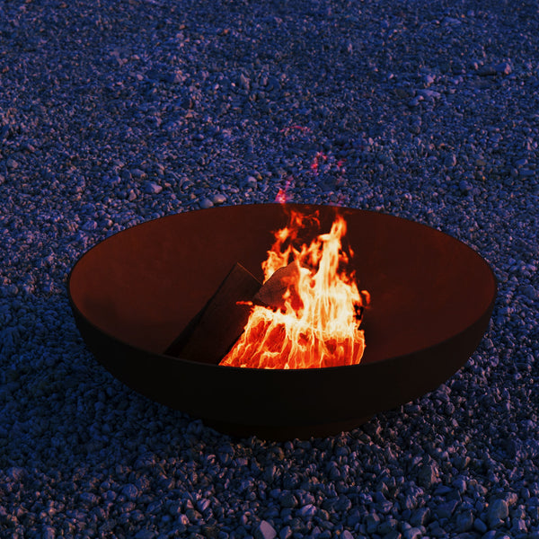 Feuerschale mit Ringsockel D: 70 cm rostig