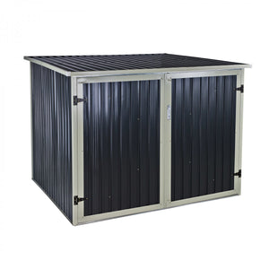 Dema - Fahrradgarage Fahrrad Garage Metallhaus anthrazit für 4 Fahrräder
