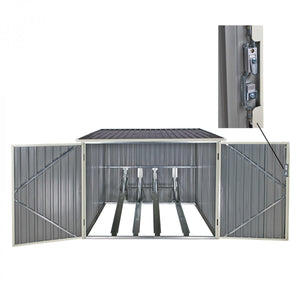 Dema - Fahrradgarage Fahrrad Garage Metallhaus anthrazit für 4 Fahrräder