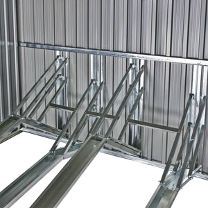 Dema - Fahrradgarage Fahrrad Garage Metallhaus anthrazit für 4 Fahrräder