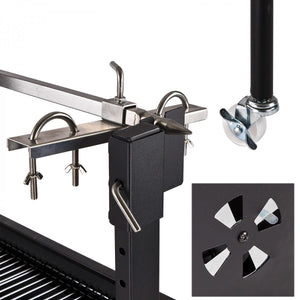 Dema - Spanferkelgrill Lammgrill Spanferkel Grill BBQ Grillwagen Spieß 85 cm m. Motor