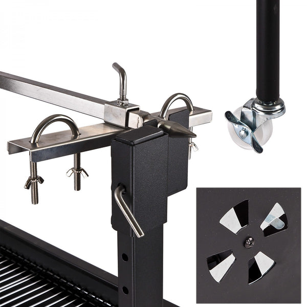 Dema - Spanferkelgrill Lammgrill Spanferkel Grill BBQ Grillwagen Spieß 85 cm m. Motor