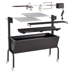 Dema - Spanferkelgrill Lammgrill Spanferkel Grill BBQ Grillwagen Spieß 85 cm m. Motor