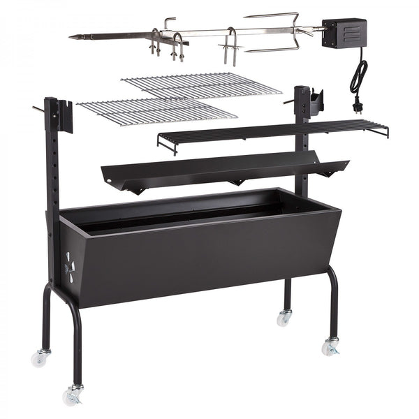 Dema - Spanferkelgrill Lammgrill Spanferkel Grill BBQ Grillwagen Spieß 85 cm m. Motor