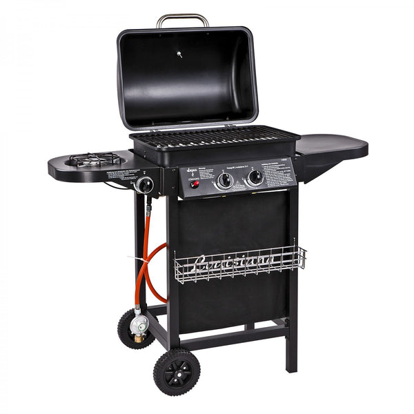 Dema - Gasgrill Gas Grill Grillwagen Barbecue BBQ 3 Flammen 8,7 kW 108x50x95 cm