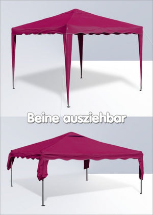 Alu/Metall Faltpavillon 3x3 Meter Bordeaux