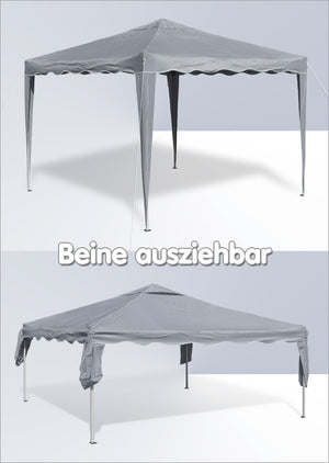 Alu/Metall Faltpavillon 3x3 Meter Grau